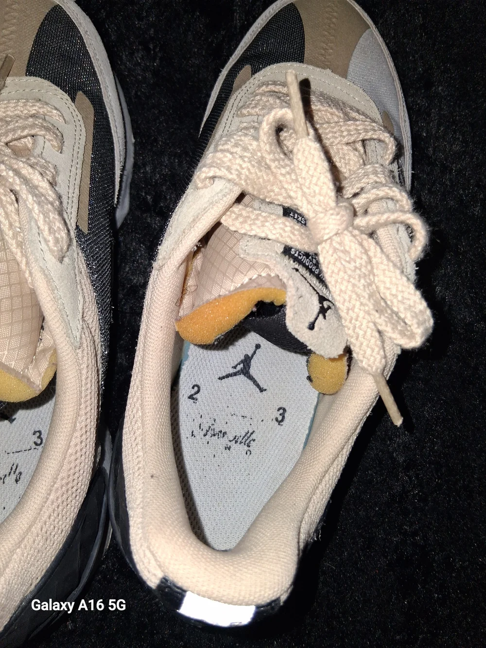 Jordan Men’s Athletic Shoes in Beige and Black
